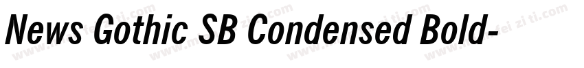 News Gothic SB Condensed Bold字体转换